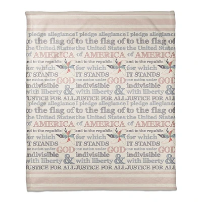 Pledge of Allegiance Coral Fleece Blanket