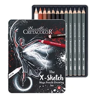 Cretacolor X-Sketch Mega Pencil Drawing 12-Piece Tin Box Set