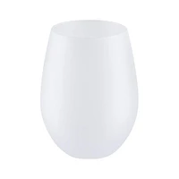 Craft Express 17oz. Frosted White Stemless Glass, 4ct.