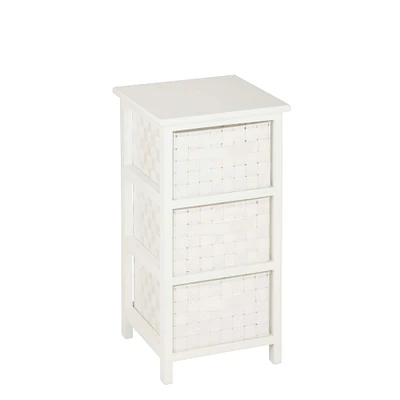 Honey Can Do 25" Small White Storage Cabinet