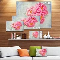 Designart - Pink Peony Flowers in Vase