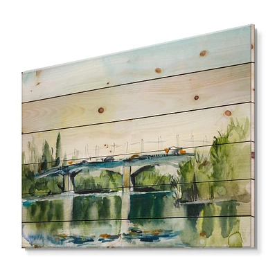 Designart - Landscape With Old Bridge In The Countryside