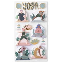 12 Pack: Yoga Dimensional Stickers by Recollections™