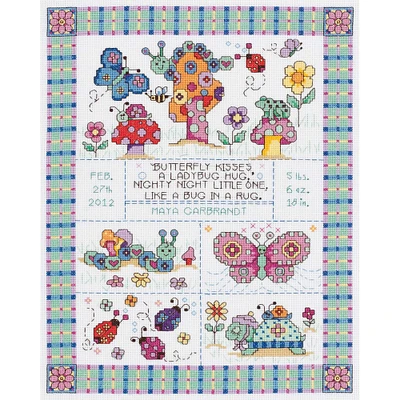Janlynn® Bug in a Rug Sampler Counted Cross Stitch Kit