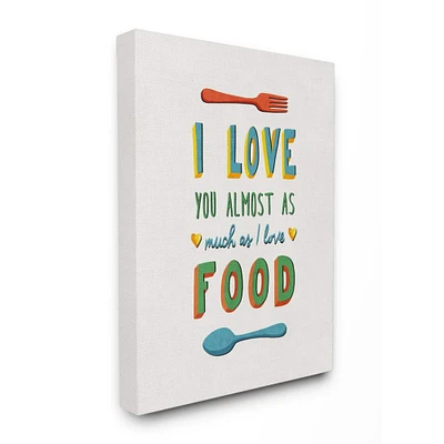 Stupell Industries I Love Food Canvas Wall Art