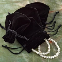 12 Packs: 8 ct. (96 total) 4" Black Velvet Jewelry Bag by Bead Landing™