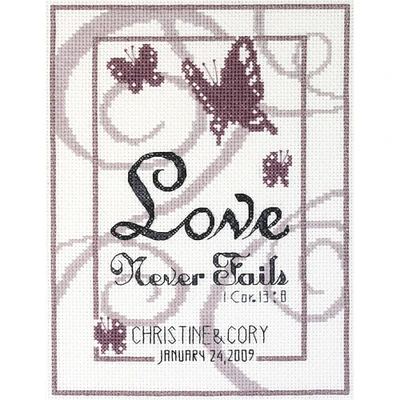 Janlynn® Love Never Fails Cross Stitch Kit