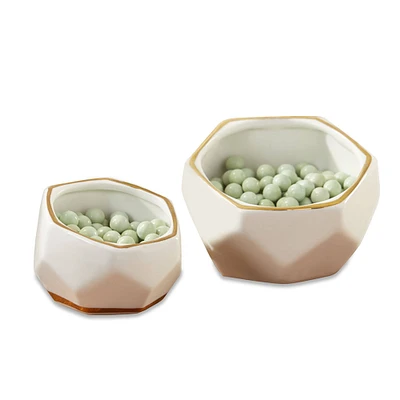 Kate Aspen® Geometric Ceramic Planter Set