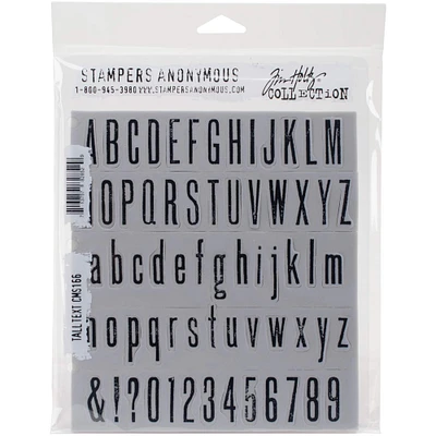 Stampers Anonymous Tim Holtz® Tall Text Cling Stamps