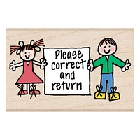 Hero Arts® Hero Kids Correct & Return Woodblock Stamps