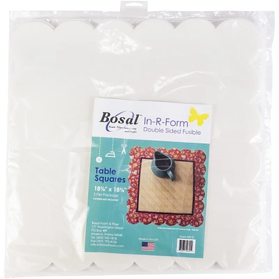 Bosal In-R-Form Double-Sided Fusible Table Squares, 18.375" x 18.375"