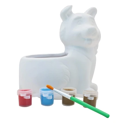 Paint Your Own 3D Ceramic Dog Planter Kit by Creatology™