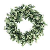 24" Light Green Eucalyptus Floral Spring Wreath