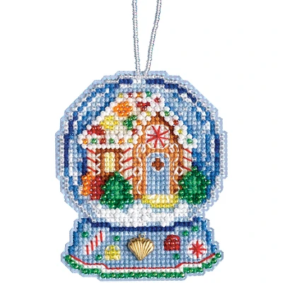 Mill Hill® Gingerbread House Snow Globe Ornament Beaded Counted Cross Stitch Kit