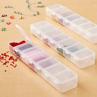 Clear 7-Compartment Jewelry Storage Boxes, 3ct. by Bead Landing™