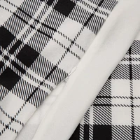 Glitzhome® Polar Fleece Black & White Plaid Reversible Duvet Cover