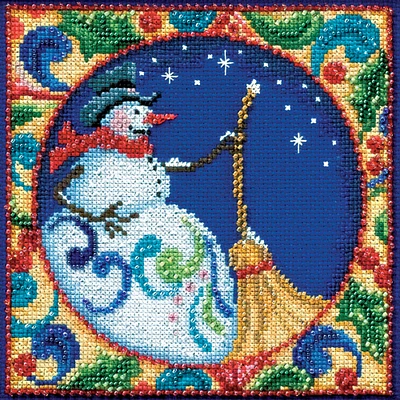 Mill Hill® Jim Shore Snowman Beaded Counted Cross Stitch Kit