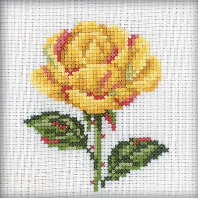 RTO Yellow Rose Counted Cross Stitch Kit