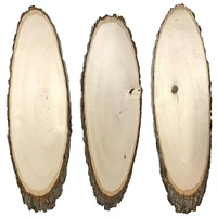 Wilson 2ft. Basswood Elongated Round Slice, 3ct.