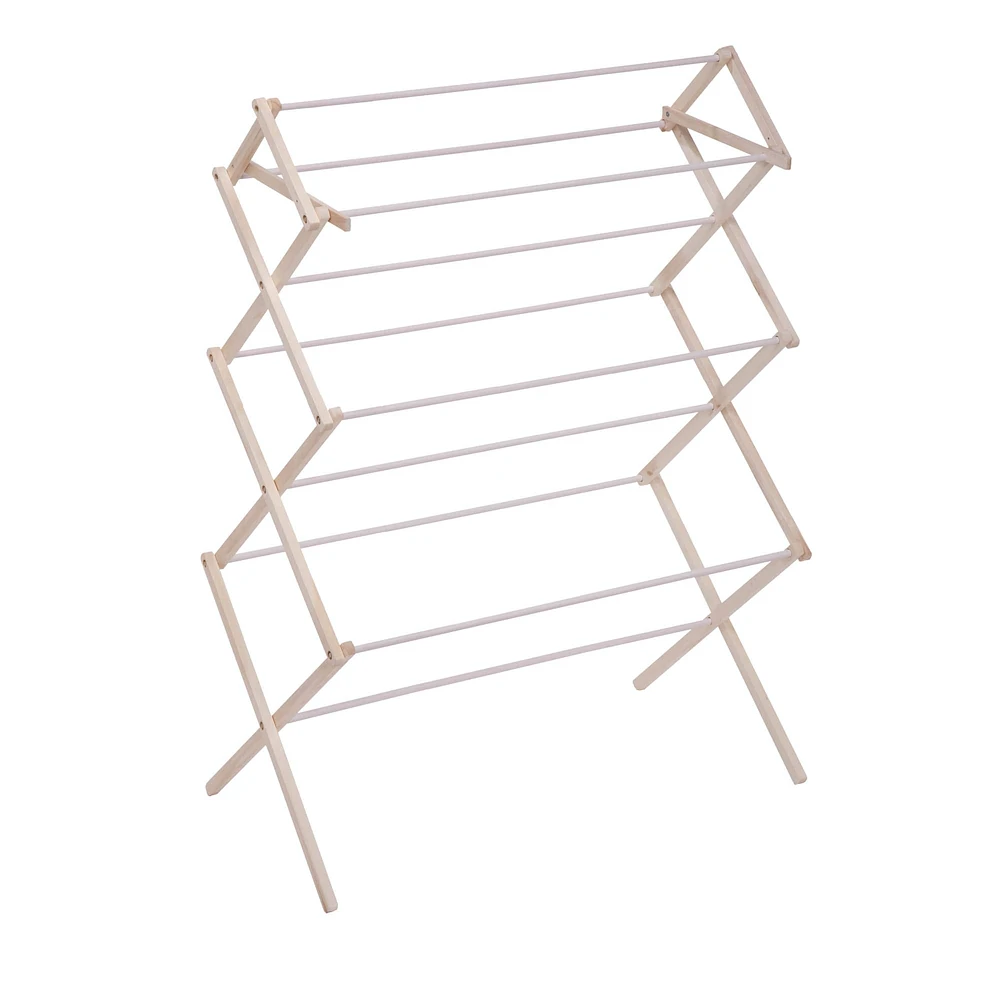 Honey Can Do Compact Folding Wooden Clothes Drying Rack