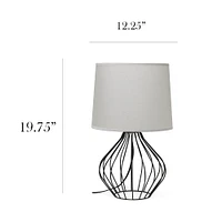 Simple Designs 19.7" Geometrically Wired Table Lamp