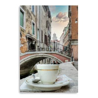 Lumaprints Venetian Canale Caffe No.1 Canvas Wall Art