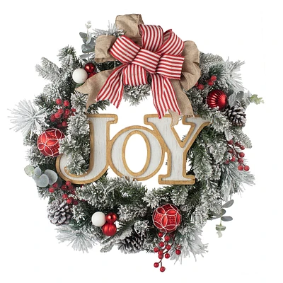 24" Snowy Pine Joy Wreath by Ashland®