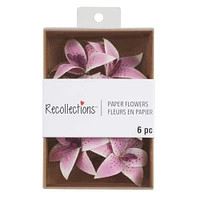 Pink Tiger Lily Paper Flowers by Recollections™, 6ct.