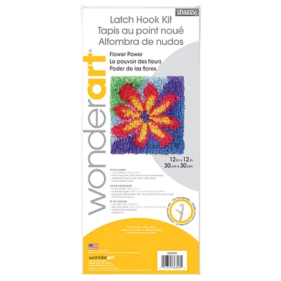 WonderArt® Shaggy Flower Power Latch Hook Kit