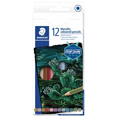 12 Packs: 12 ct. (144 total) Staedler® Design Journey Metallic Colored Pencils