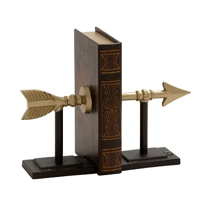 7" Black & Gold Contemporary Arrow Bookends, 2ct.