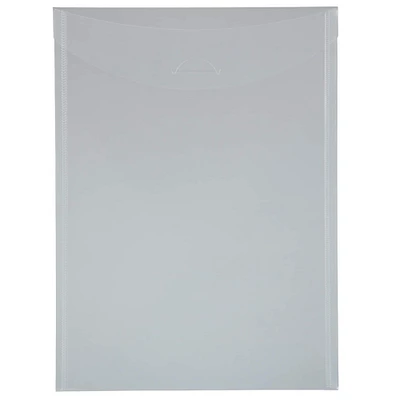 JAM PAPER Plastic Tuck Flap Letter Open End Envelopes, 12ct.
