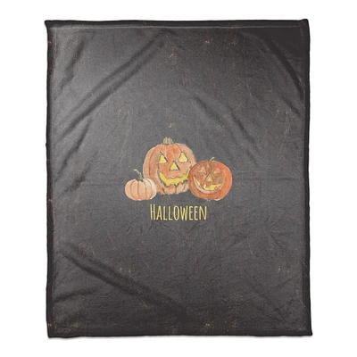 Jack-o'-lanterns Fleece Throw