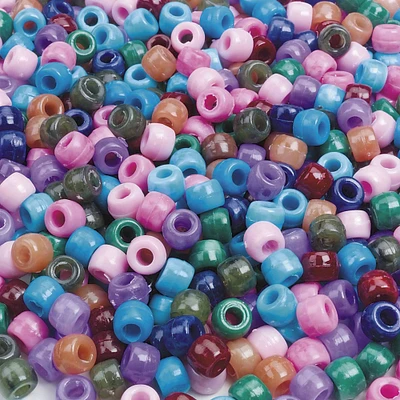Color Splash!® Plastic Pony Beads, 9mm
