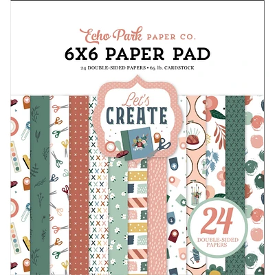 Echo Park Double-Sided Paper Pad 6" x 6" 24 ct. Let's Create