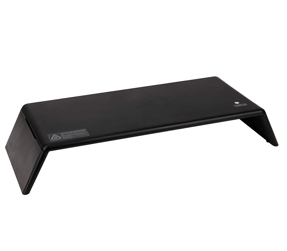 Mind Reader Black Adjustable Monitor Stand with UV Light Box