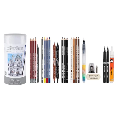 4 Pack: Cretacolor® 24 Piece Urban Sketching Tin Set