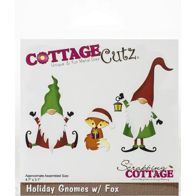 CottageCutz Holiday Gnomes With Fox Dies