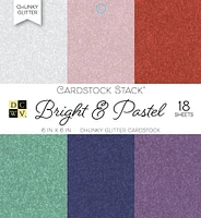 DCWV® Bright Chunky Glitter Specialty Paper Pad, 18 Sheets