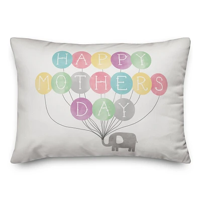 Happy Mother's Day Balloons Throw Pillow