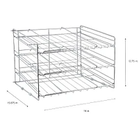 Organize It All Chrome Deluxe 3 Tier Can Storage Rack