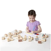 Melissa & Doug® Animals Deluxe Wooden Stamp Set