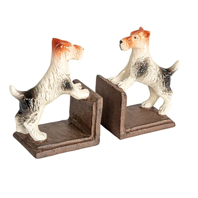 Hello Honey® 5.75" Jack Russell Terrier Cast Metal Bookend Set