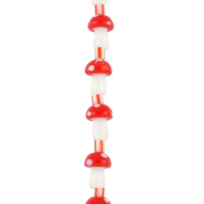 Red Mushroom Lampwork Glass Bead Mix by Bead Landing™