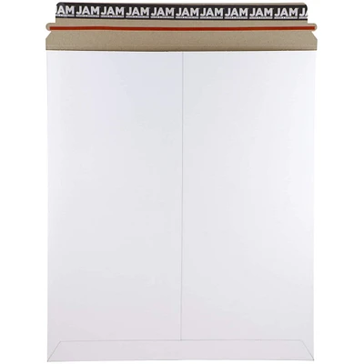 JAM Paper 12.75" x 15" White Flat Photo Mailer Peel & Seal Closure Envelopes, 6ct.