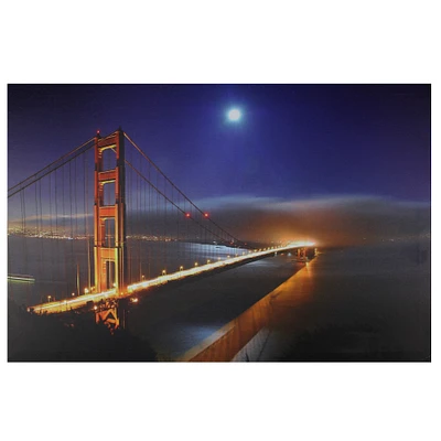 LED Golden Gate Bridge Canvas Wall Art