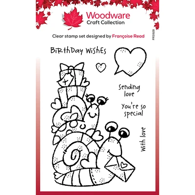 Woodware Singles Birthday Snails Clear Stamps
