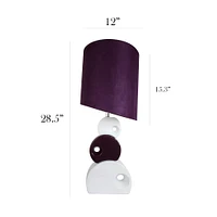 Elegant Designs™ 2.5ft. Purple and White Stacked Circle Table Lamp