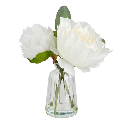 8" Peony in Glass Vase by Ashland®