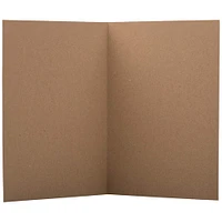 JAM Paper A7 Brown Kraft Blank Foldover Cards